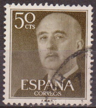 España 1955 1149 Sello º General Franco 50cts Timbre Espagne Spain Spagna Espana Spanje Spanien 
